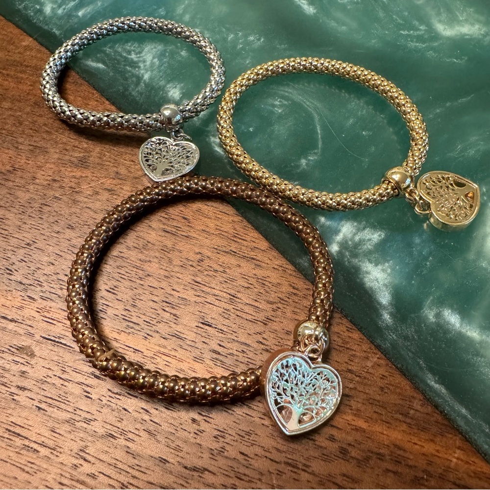 Magic in a Box - Tree of Life Heart Charm Bracelets Set, Pandora’s Box Jewelry